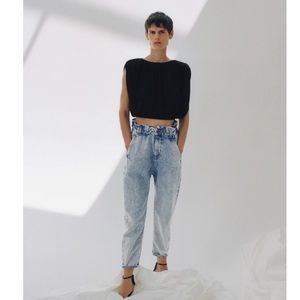 Zara Baggy Paperbag jeans